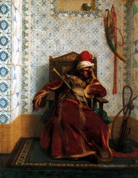 ジャン・レオン・ジェローム Painting - マルコス・ボツァリス ギリシャ・アラビア・オリエンタリズム ジャン・レオン・ジェローム